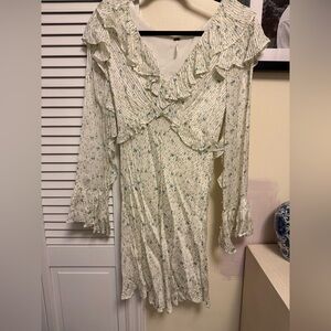 Free People Ruffled Silk Mini dress